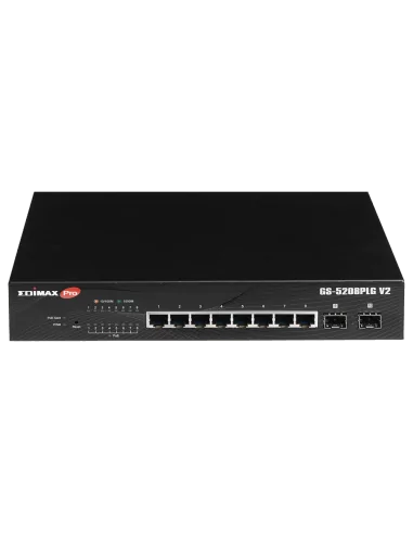 Edimax 10 Port GB PoE+ Websmart Switch with 2 SFP Slots - MiRO Distribution