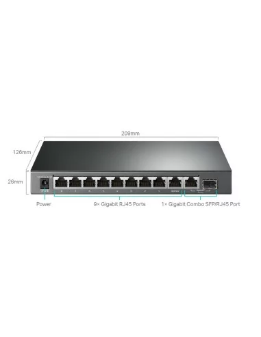 TP-Link 10-Port Gigabit Easy Smart Switch with 8-Port PoE+ - MiRO Distribution