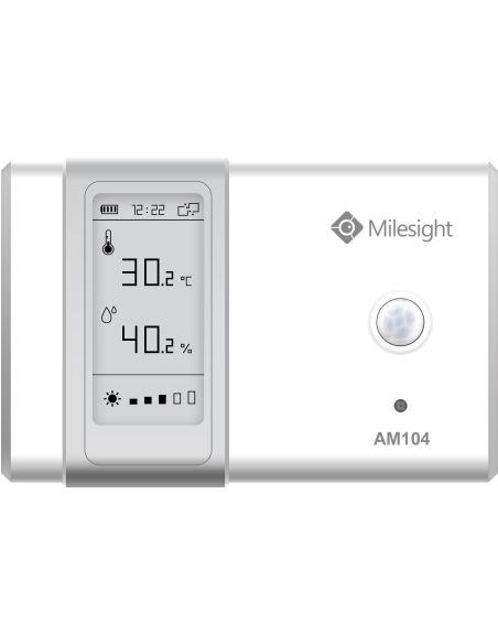 Milesight Indoor Ambience Monitoring Sensor - Temperature, Humidity, Motion, Light Sensor