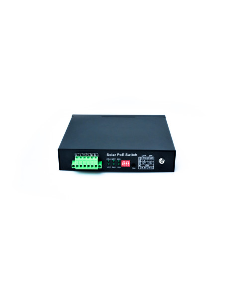 5 Port Gigabit MPPT Solar POE switch (Selectable IEEE802.3af/at/POE++) + 1 SFP port.