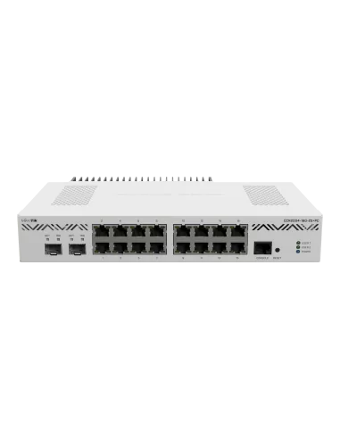 MikroTik CCR2004-16G-2S+PC, 16 x 1GB Ethernet ports, 2 x 10G SFP+, 1 x RJ45 Serial console port