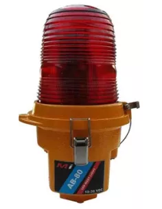 Micro Instruments LED Aircraft Beacon, RED, Tempered Glass, Aluminium Body, 10-30 VDC