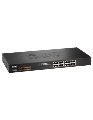 SMC Networks 16-port 10/100 Unmanaged PoE Switch, rack-mountable, 200W