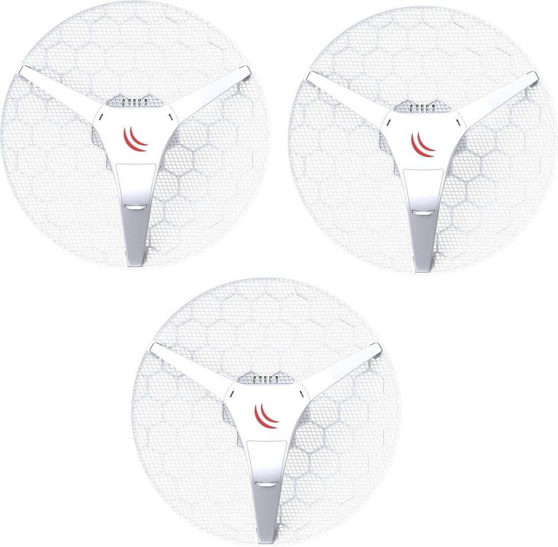 MikroTik LHG 5 - 5GHz Outdoor grid CPE - 3 pack - view 2