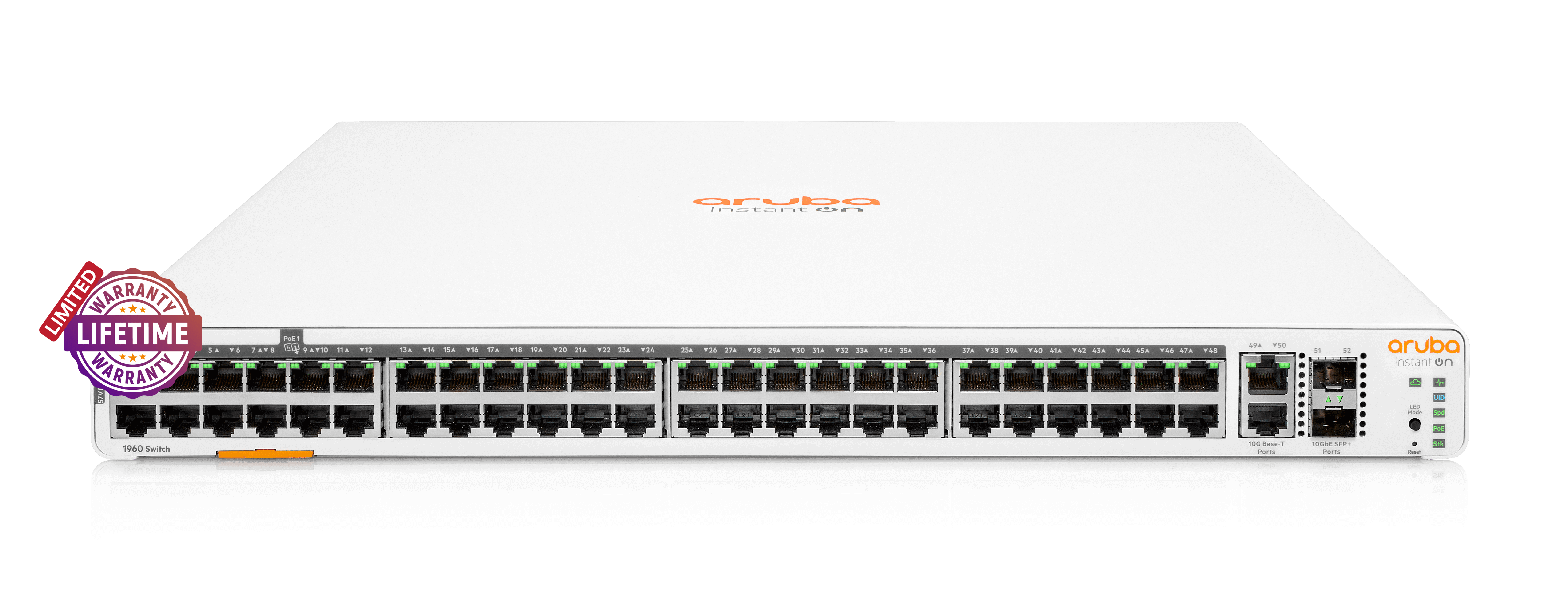 HPE Networking Instant On 1960 2SFP+ 48 Port 600W Switch | ARU-IO-SW196048G-600W