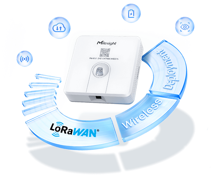 Milesight Desk and Seat Occupancy Sensor with Thermopile IR Temperature Sensor