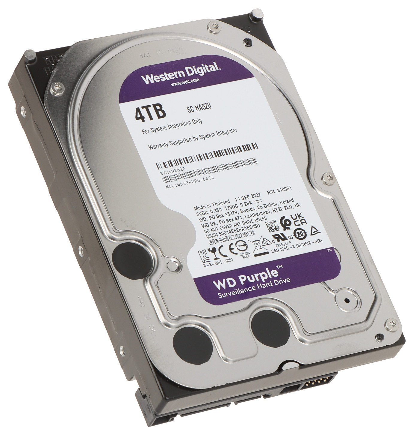 UNV - Western Digital 4TB Surveillance Hard Drive