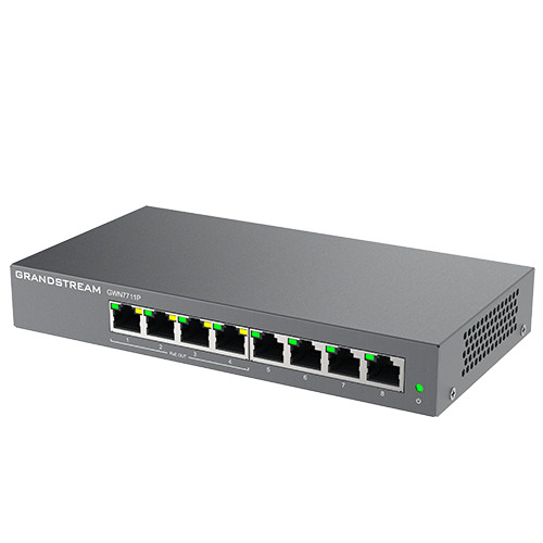 Grandstream Enterprise 8 port Lite Cloud Managed GbE PoE Switch | GWN7711P - view 2