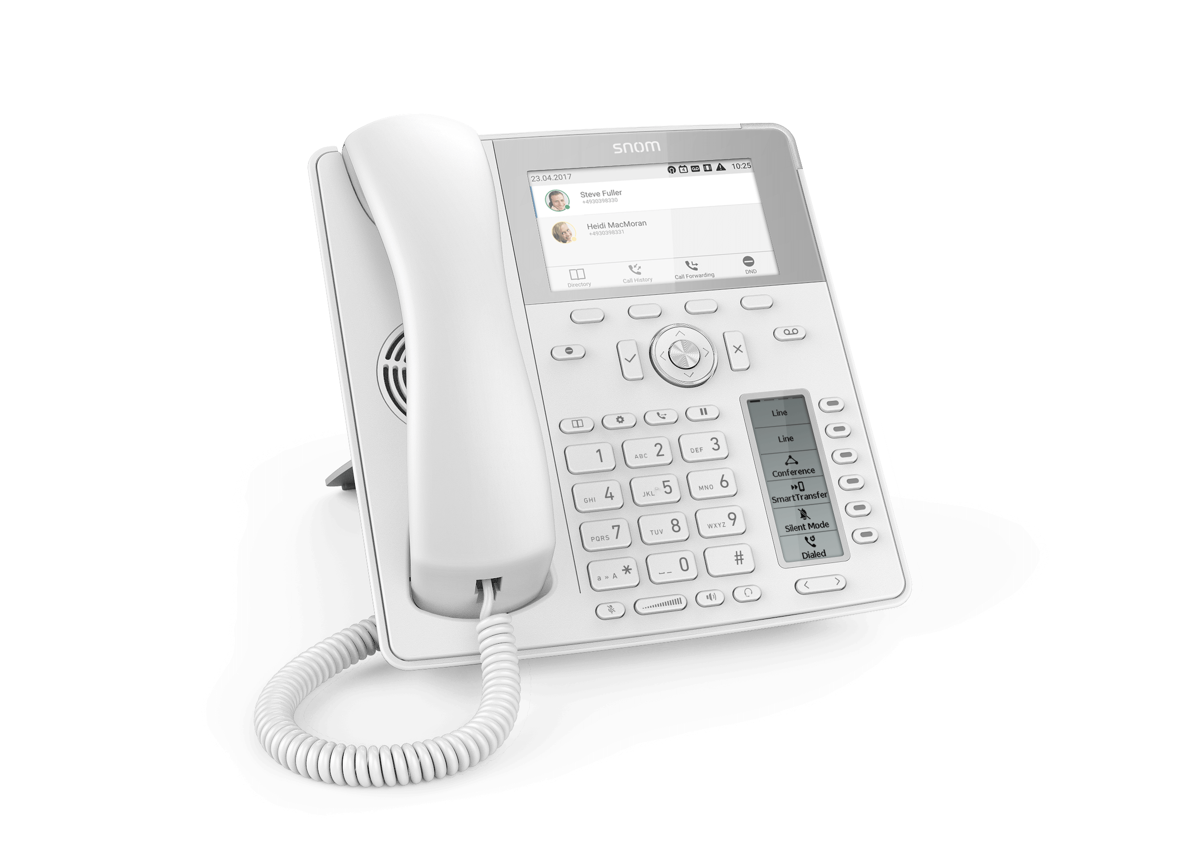 Snom D785 12-line Desktop SIP Phone in White - No PSU Included - Hi-Res 4.3" Colour Display - USB