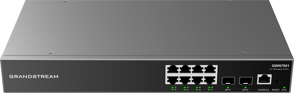 Grandstream Enterprise L2 8 port Managed GbE PoE Switch 120W | GWN7801P - view 2