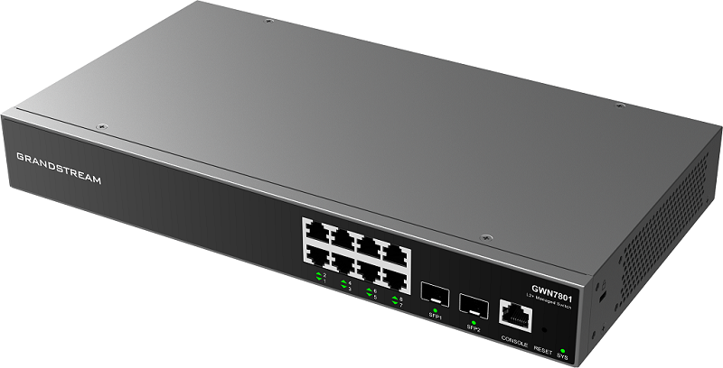 Grandstream Enterprise L2 8 port Managed GbE PoE Switch 120W | GWN7801P - view 3