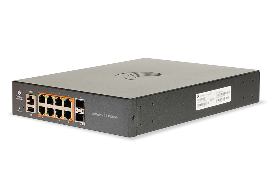 Cambium cnMatrix Enterprise 10 port PoE+ Switch | CNM-EX1010-P - view 3
