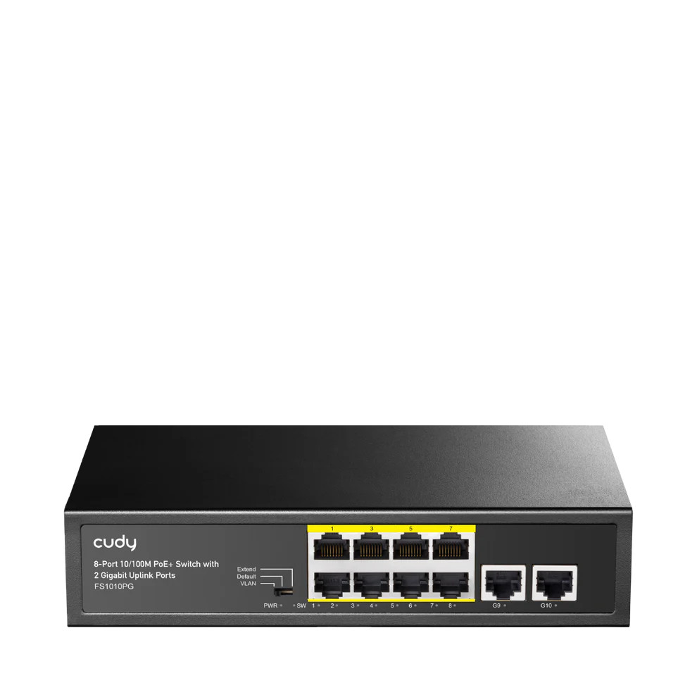 Cudy 8 Port Fast Ethernet PoE 115W 2 Gigabit Switch