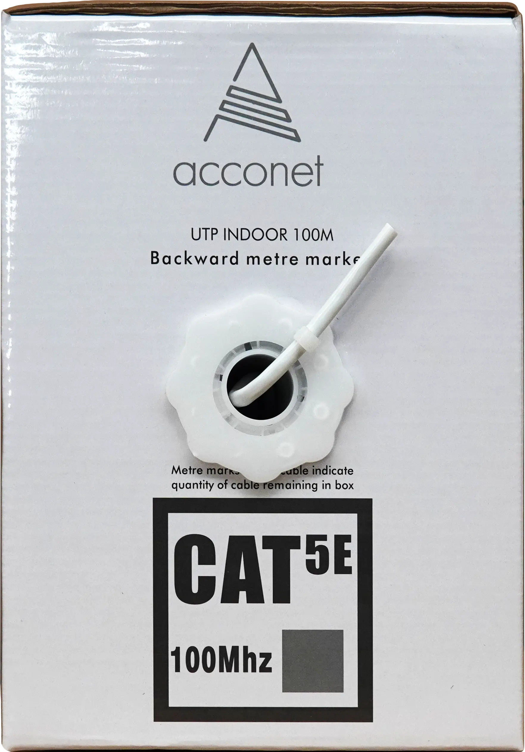Acconet CAT5e Indoor Ethernet Cable 100m White CCA UTP Pull Box | CAT5-100 - view 2