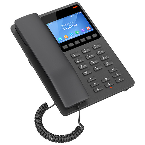 Grandstream 2 Line 3.5'' Color LCD Hotel Phone Black | GHP631 - view 3