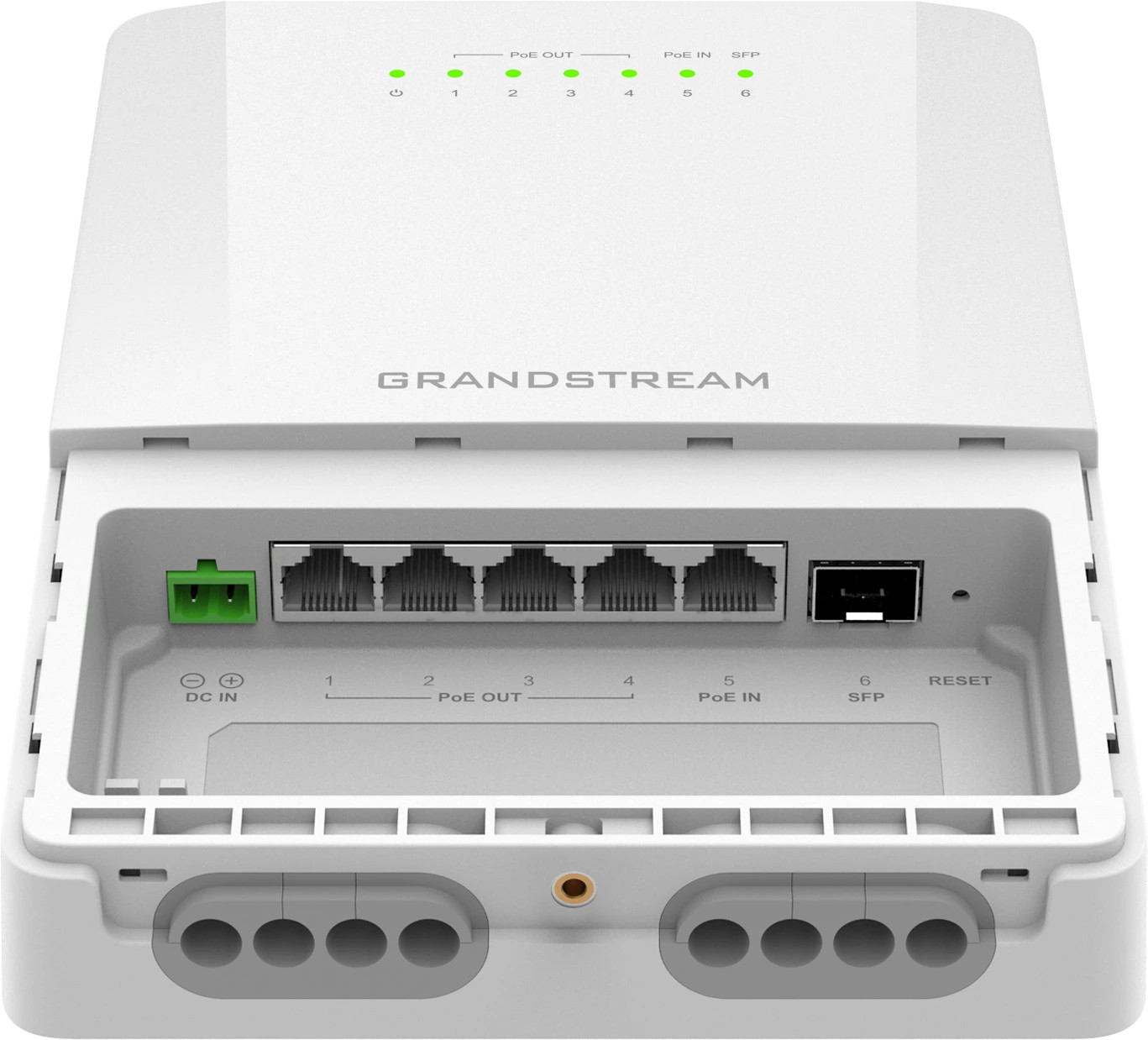 Grandstream Enterprise 5 port Outdoor IP66 Lite Cloud Managed GbE PoE Switch | GWN7710R - view 3