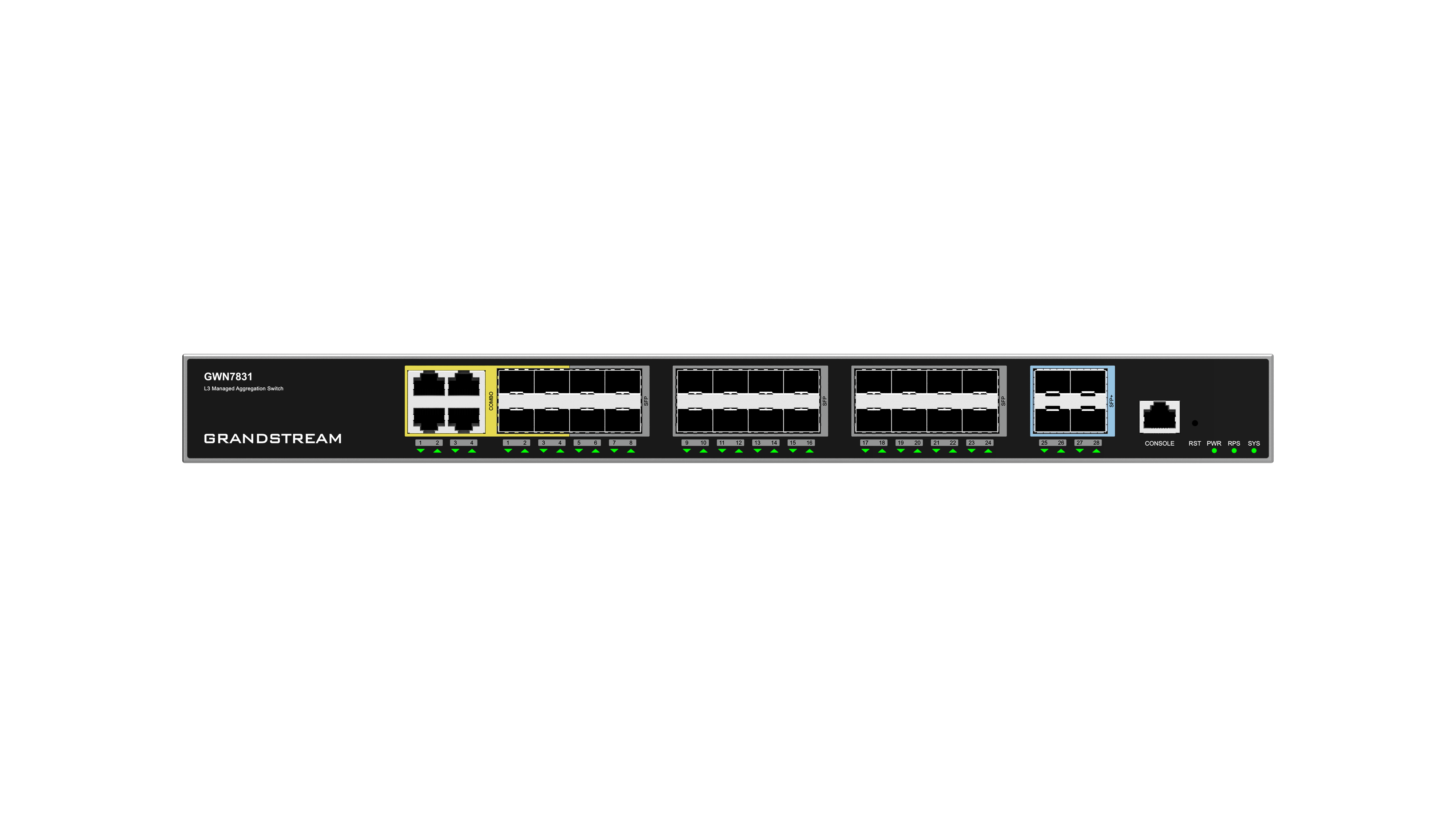 Grandstream Enterprise L3 Aggregation Managed Switch | GWN7831 - view 2