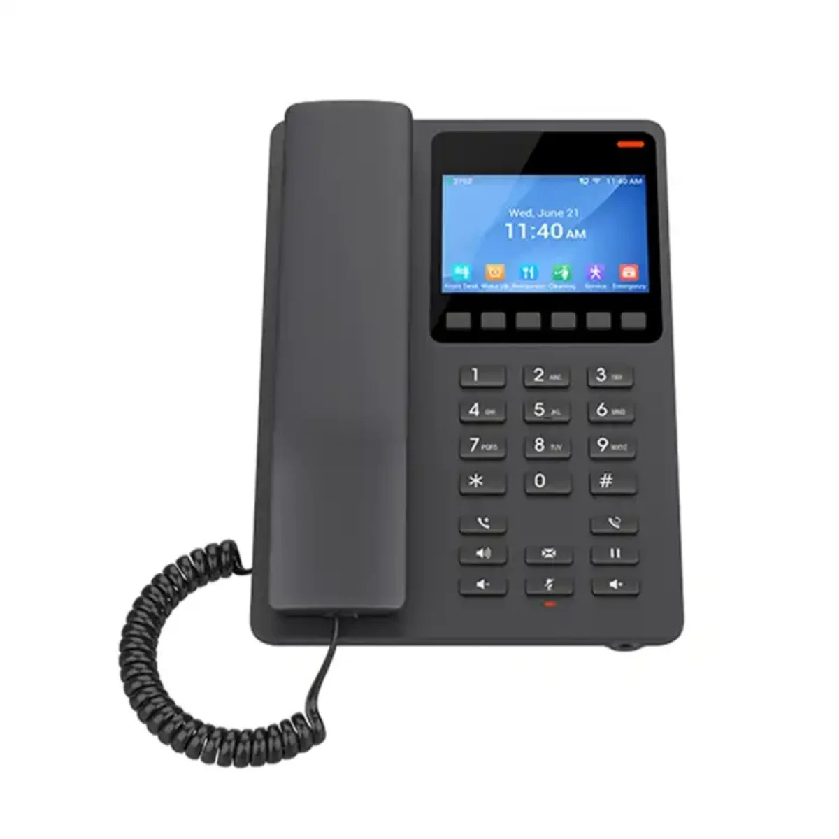 Grandstream 2 Line 3.5'' Color LCD WiFi 6 Hotel Phone Black | GHP631W - view 4