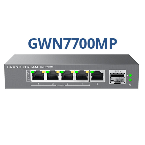 Grandstream Enterprise 5 port Unmanaged 2.5GbE PoE Switch - 57W | GWN7700MP