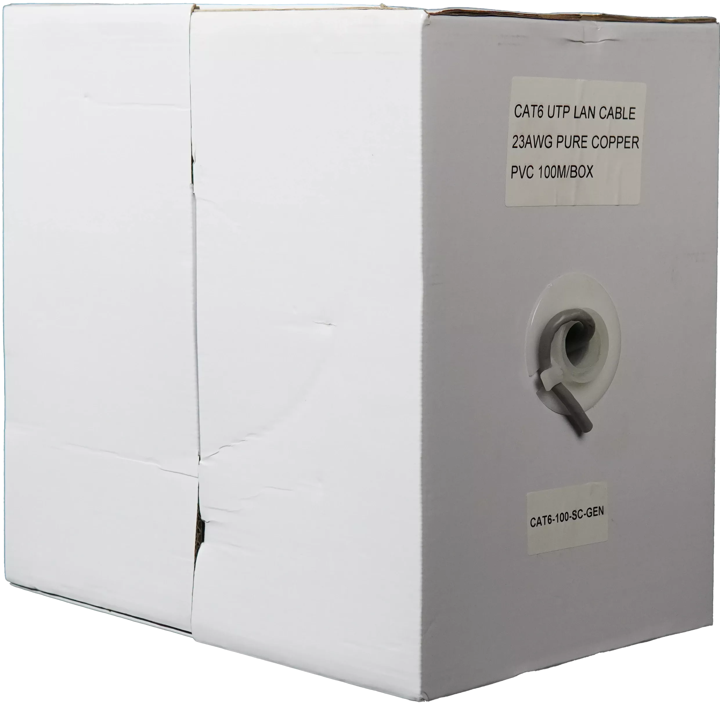 Essential CAT6 Indoor Ethernet Cable 100m Grey Solid Copper UTP Pull Box | CAT6-100-SC-GEN