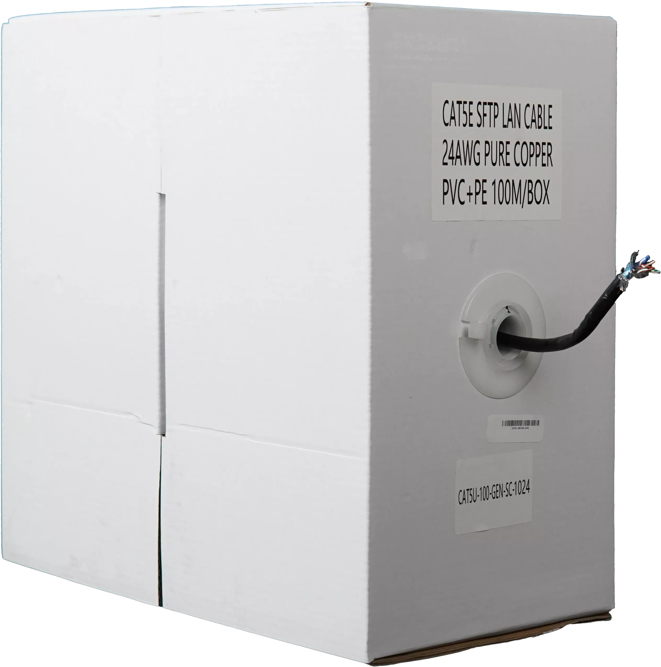 Essential CAT5e Solid Copper 100m PullBox UV Shielded UTP Cable | CAT5U-100-GEN-SC