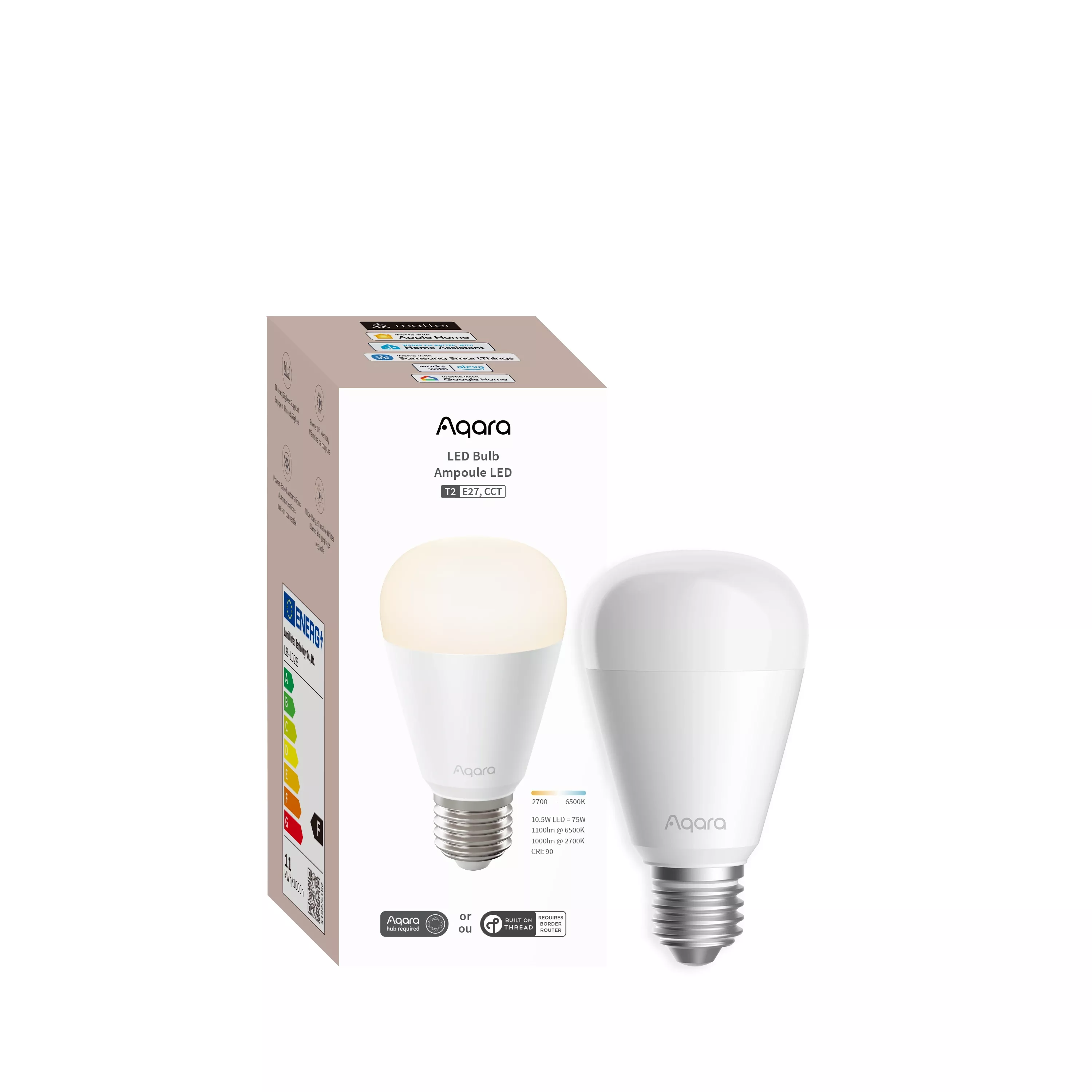 Aqara Lighting - LED Bulb T2 - Tunable White CCT - E27 Base | LB-L02E - view 2