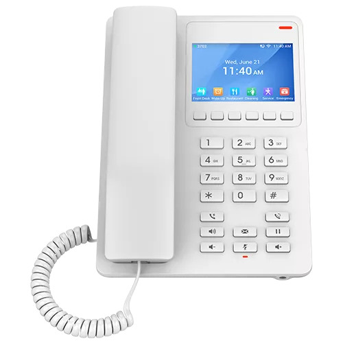 Grandstream 2 Line 3.5'' Color LCD WiFi 6 Hotel Phone White | GHP630W