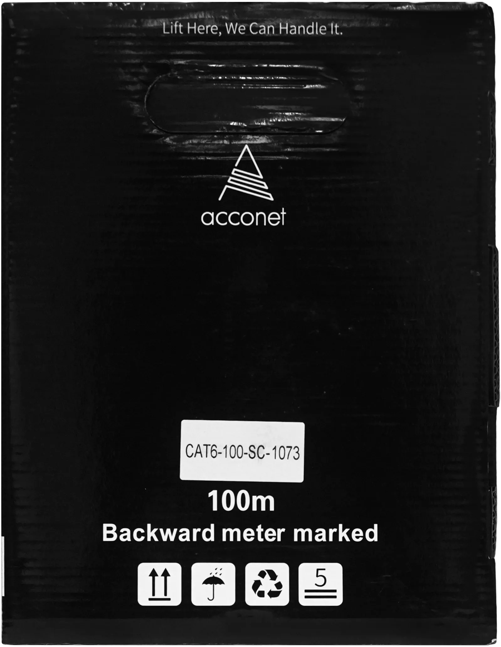 Acconet CAT6 Indoor Ethernet Cable 100m White Solid Copper UTP Pull Box | CAT6-100-SC - view 4