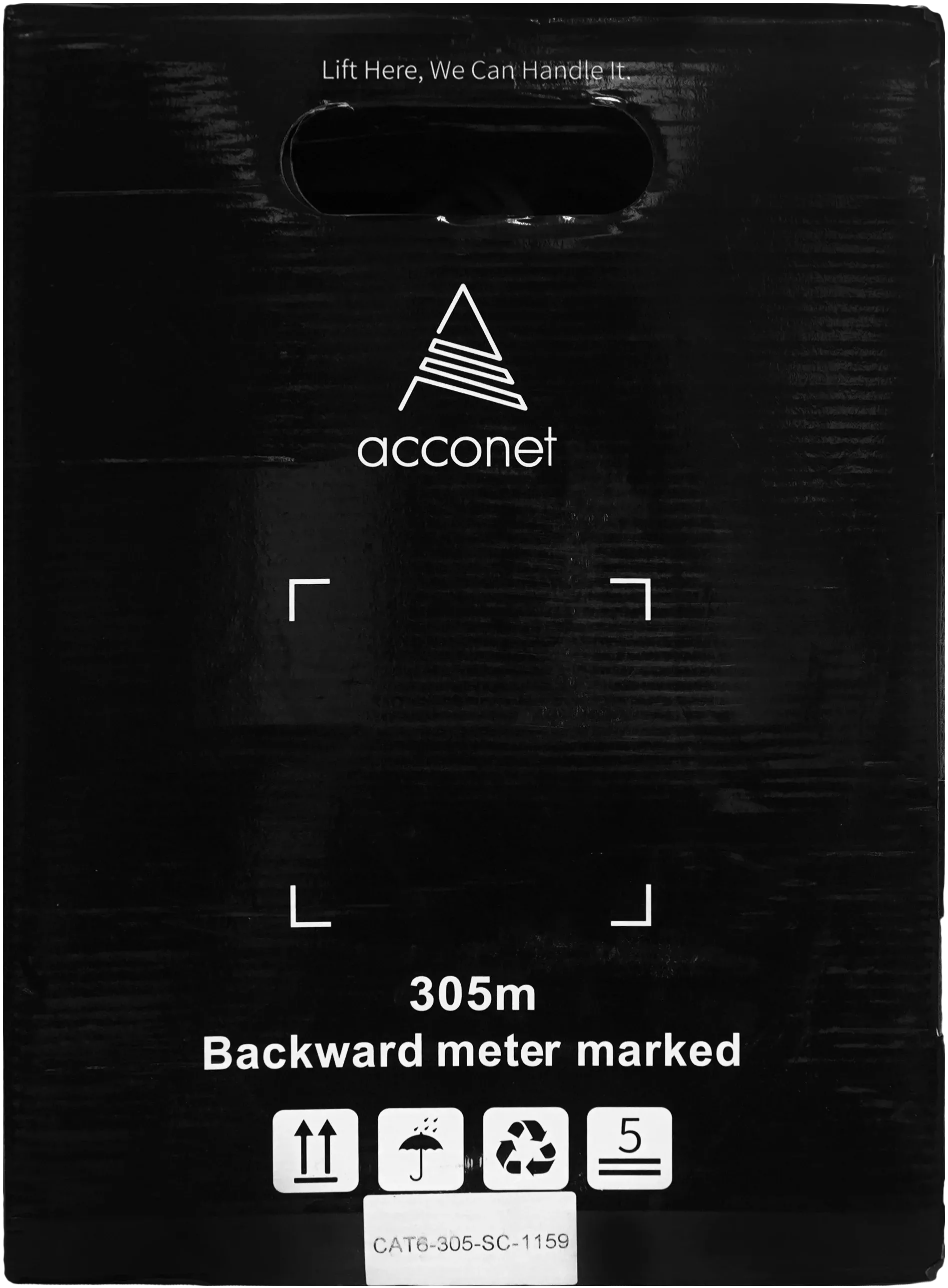 Acconet CAT6 Indoor Ethernet Cable 305m White Solid Copper UTP Pull Box | CAT6-305-SC - view 2