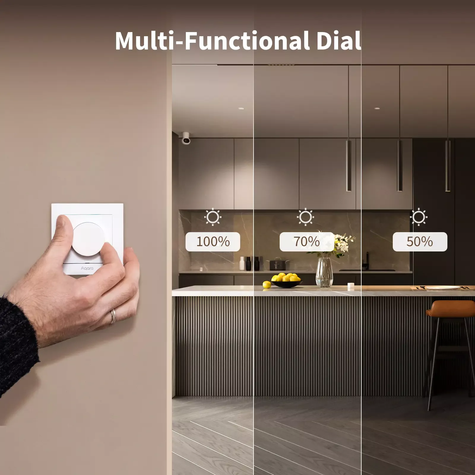 Aqara Dimmer Switch H2 EU 2 in 1 With Neutral & No Neutral (Grey) | AQ-CTRL-DIM-SW-WALL-G - view 6