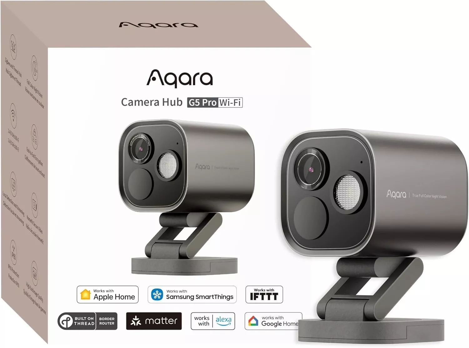 Aqara Camera Hub G5 Pro (WiFi, Shadow Gray) | AQ-HUB-CAM-G5-PRO-WIFI-G - view 2