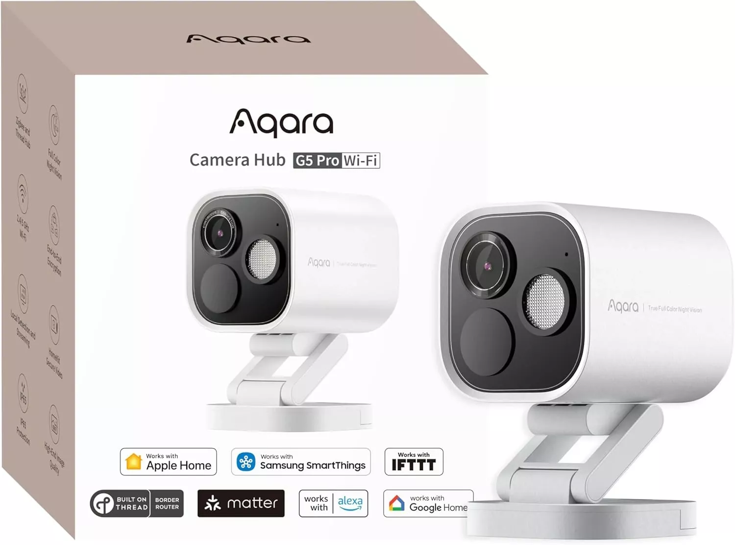Aqara Camera Hub G5 Pro (WiFi, White) | AQ-HUB-CAM-G5-PRO-WIFI-W - view 2
