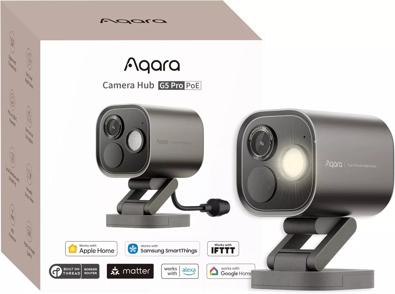 Aqara Camera Hub G5 Pro (PoE, Shadow Gray) | AQ-HUB-CAM-G5-PRO-POE-G - view 2