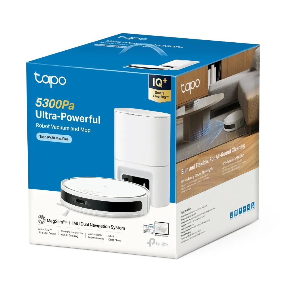 TP-Link Tapo Robot Vacuum & Mop | TP-TAPO-RV20-MAX-PLUS-W - view 4