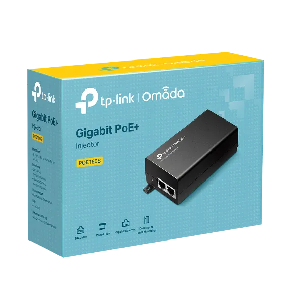 TP-Link Omada Active Gigabit PoE+ Injector Adapter | TL-POE160S - view 3