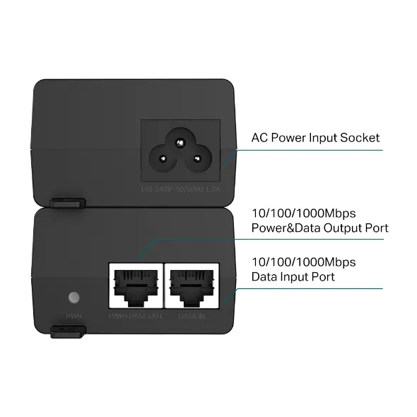 TP-Link Omada Active Gigabit PoE+ Injector Adapter | TL-POE160S - view 4