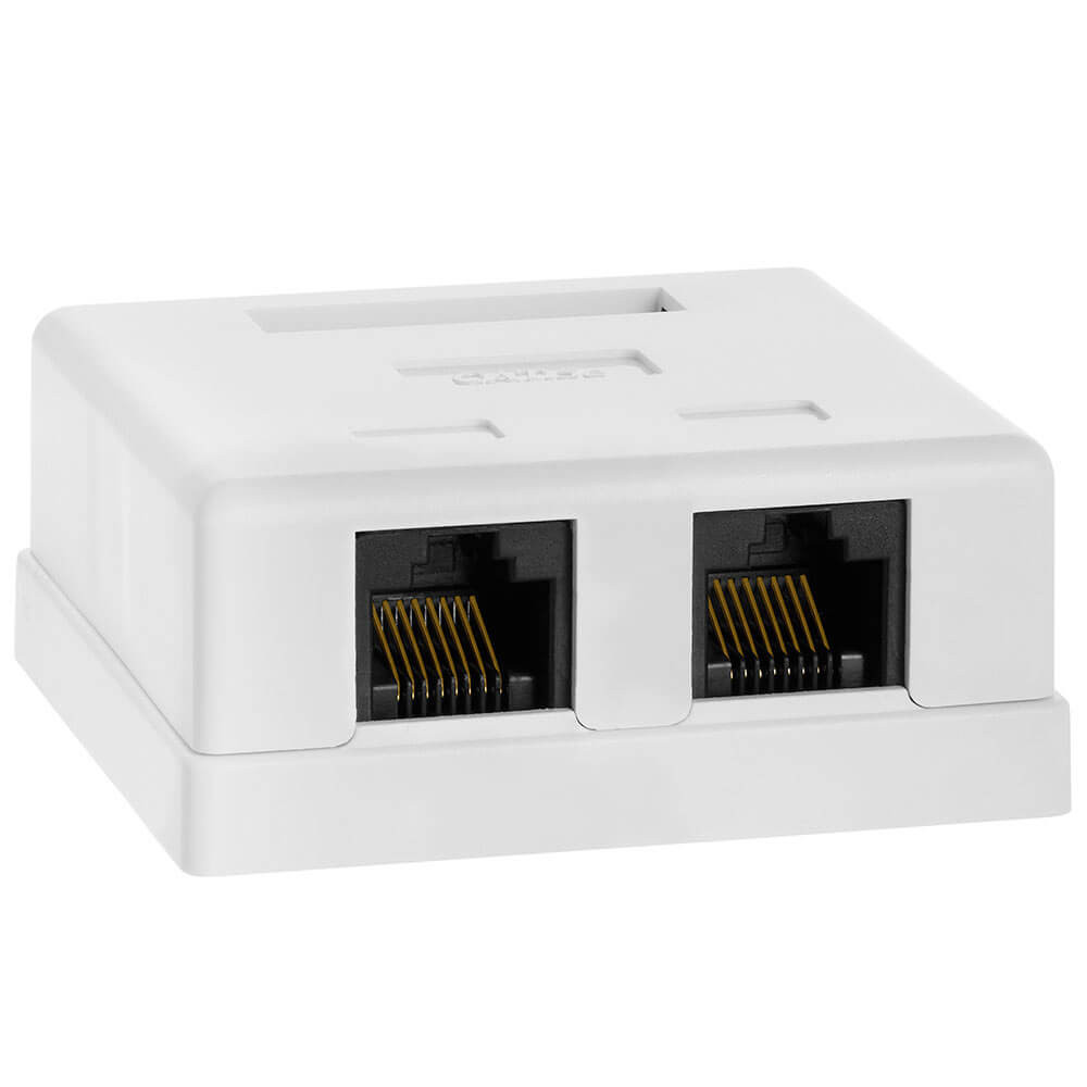 Acconet CAT5e Double RJ45 Wall Box | CAT5-BOX-2 - view 2