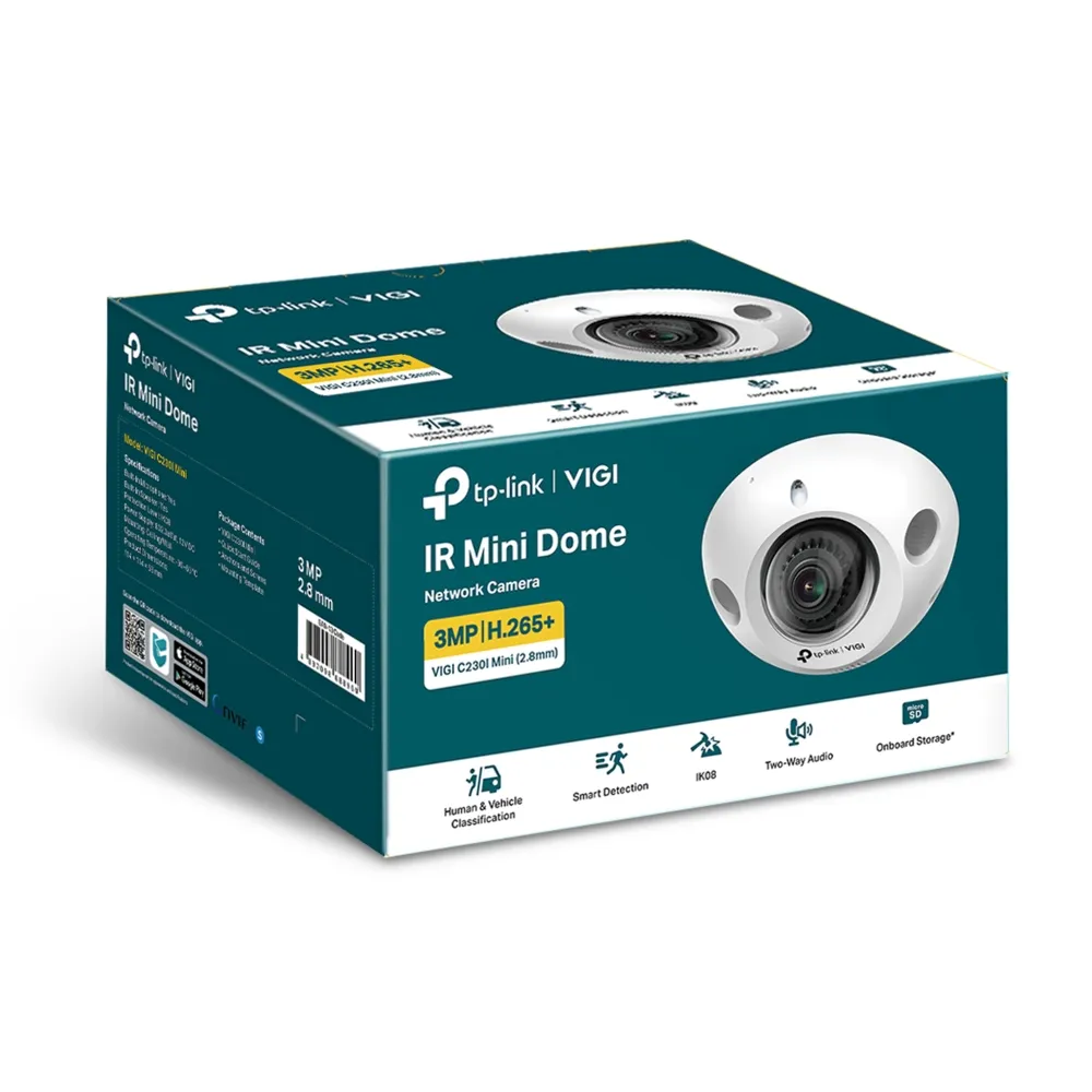 TP-Link VIGI Mini 3MP IR Mini Dome Camera | C230IMINI (2.8MM) - view 2