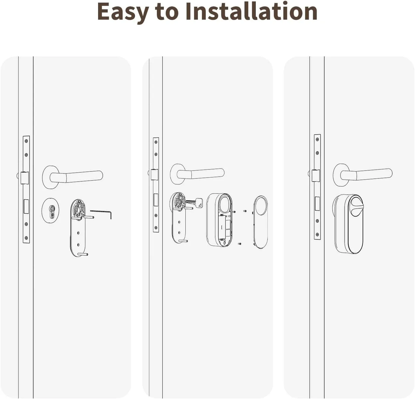 Aqara U200 Lite Matter Retrofit Smart Lock Kit | EL-D03D-BLACK - view 5