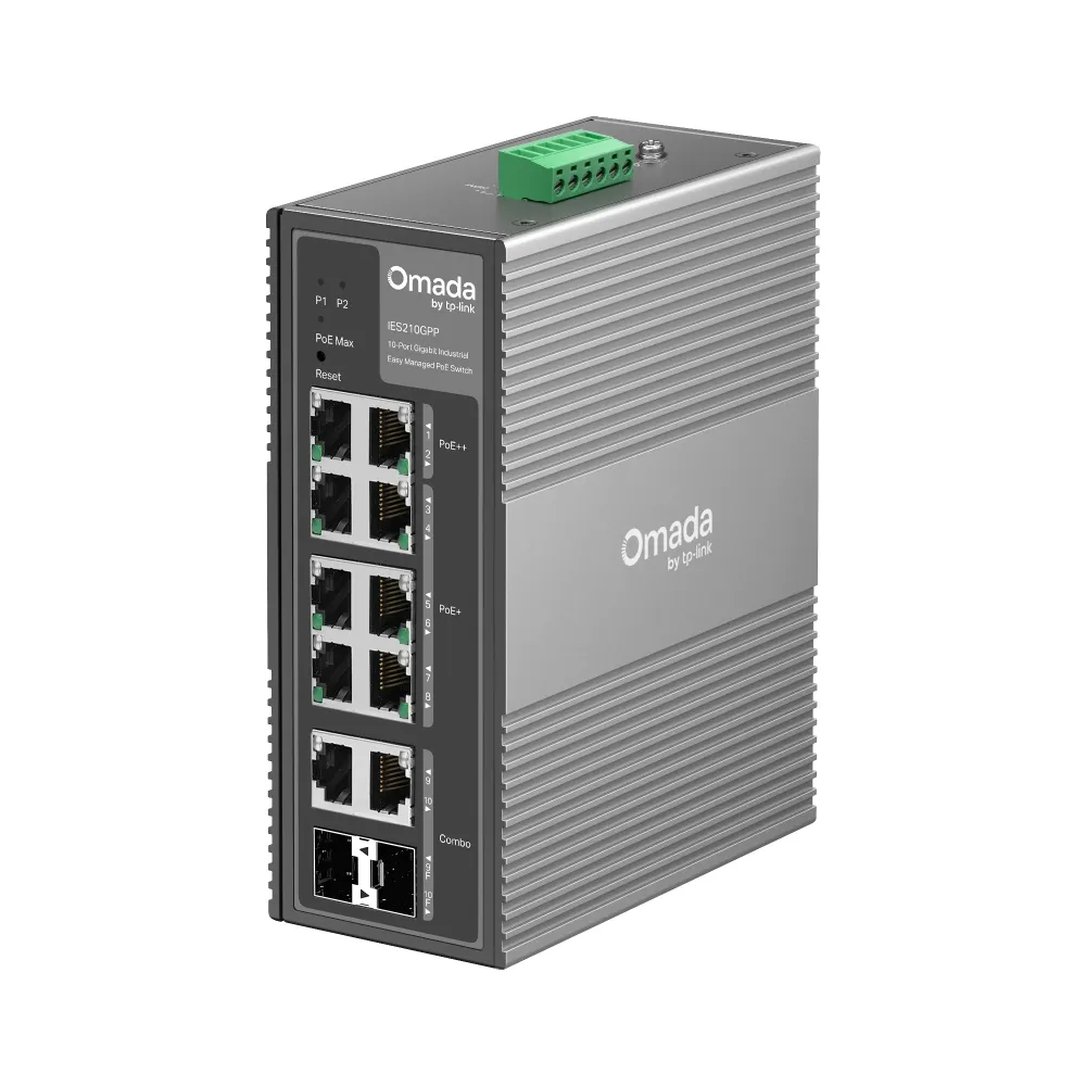 TP-Link Omada 10-Port Gigabit Industrial Easy Managed Switch with 6-Port PoE+ and 2-Port PoE++ - view 2