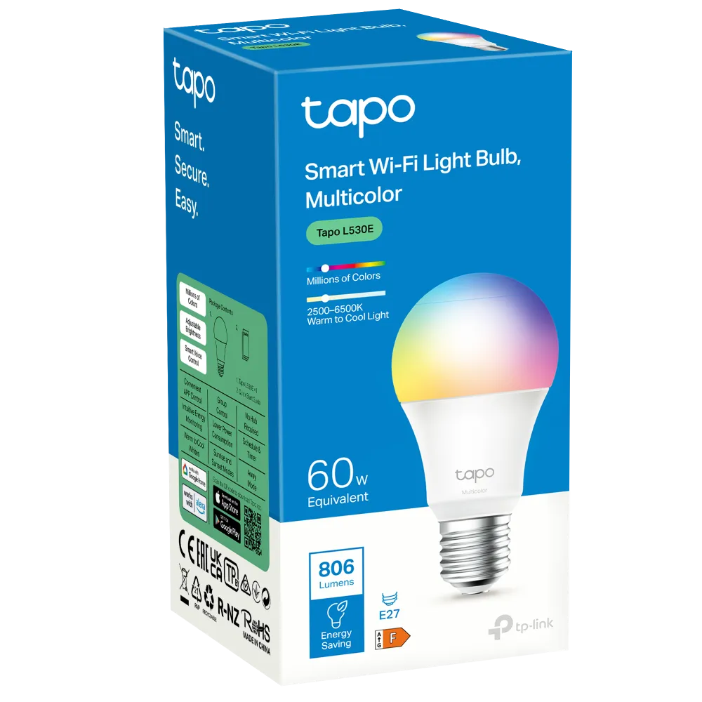 TP-Link Tapo Smart Wi-Fi Multicolour LED Bulb | TP-TAPO-L530E - view 2