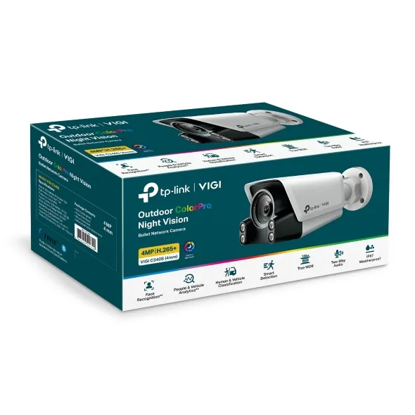 TP-Link VIGI 4MP Outdoor ColorPro Night Vision Bullet Network Camera | TP-VIGI-C340S-4 - view 4