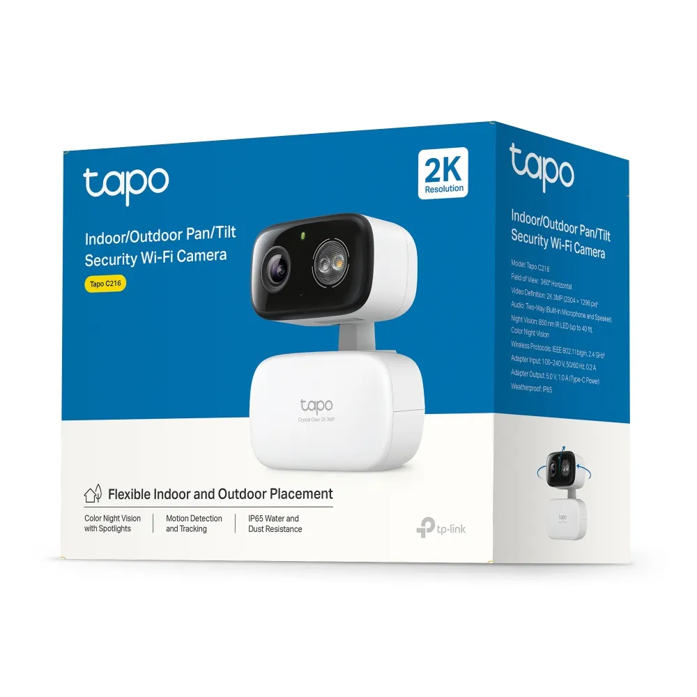 TP-Link Tapo Indoor/Outdoor Pan/Tilt Security Wi-Fi Camera | Tapo C216 - view 4
