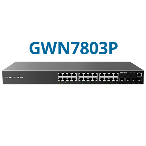 Grandstream Enterprise L2++ 24 port Managed GbE PoE Switch 250W | GWN7803PL-PRO