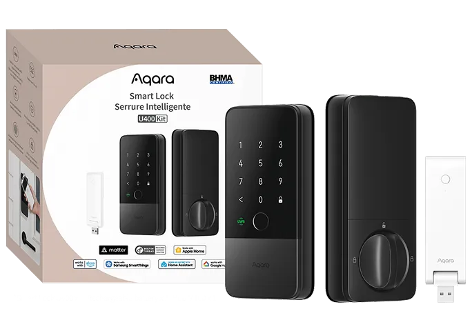 Aqara U400 Smart Door Lock Black | DL-D06D - view 2