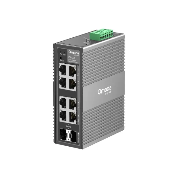 TP-Link Omada 8-Port Gigabit Industrial Easy Managed Switch with 6 Gigabit Ports and 2 SFP Ports