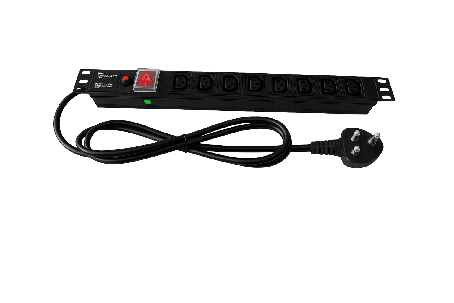 Acconet Power Distribution Unit, 1U, 8 way IEC, 2m 3Pin Plug