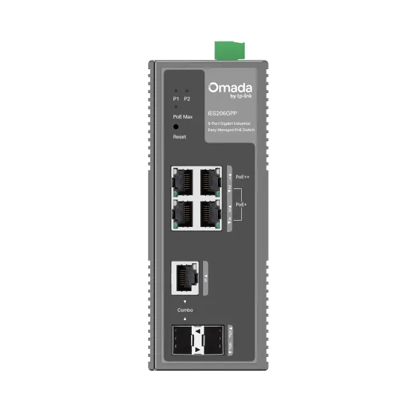 TP-Link Omada 10-Port Gigabit Industrial Easy Managed Switch with 6-Port PoE+ with 3-Port PoE+ and 1-Port PoE++ - view 2