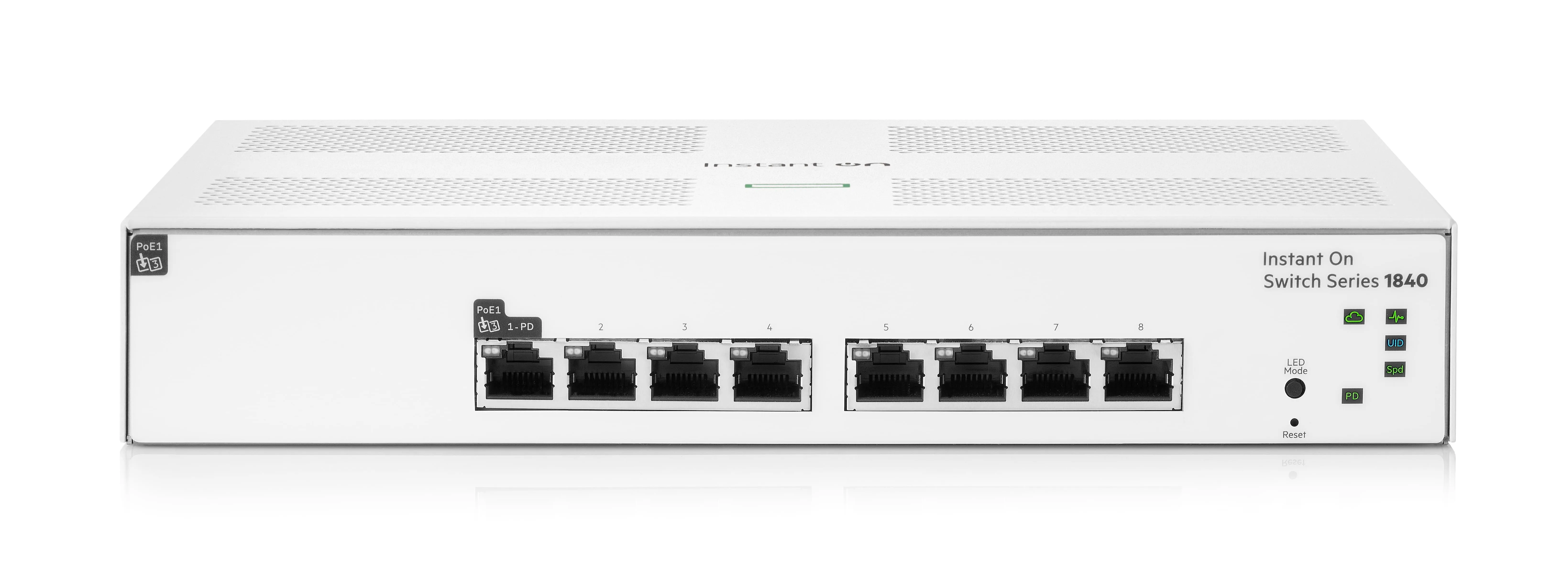 HPE Networking Instant On 1840 8 Port Gigabit Switch | S5E25A