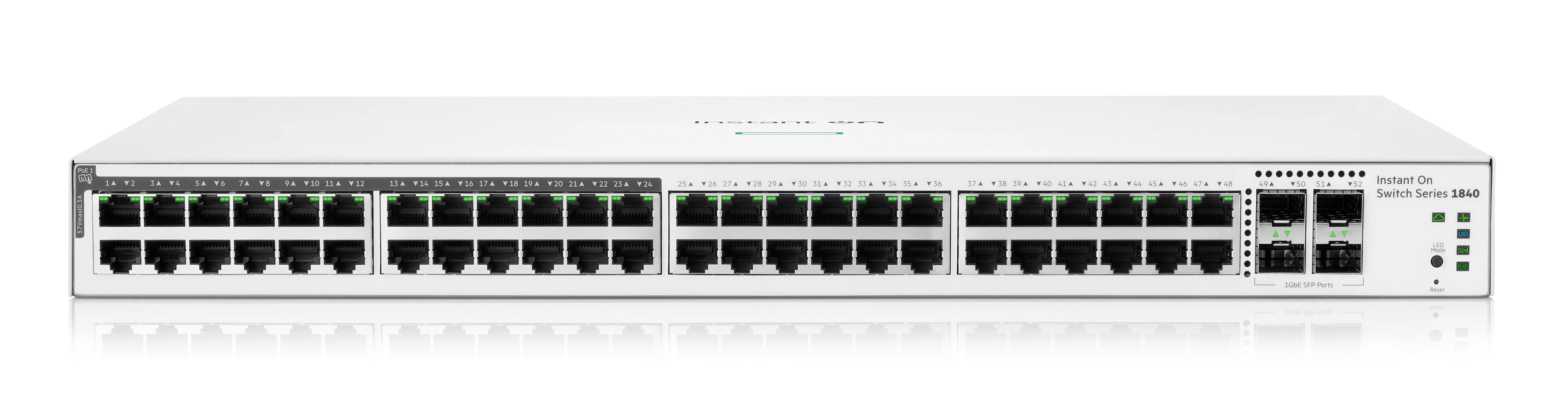 HPE Networking Instant On 1840 48 Port GbE PoE 370W Switch with 4 SFP Ports | S5E31A